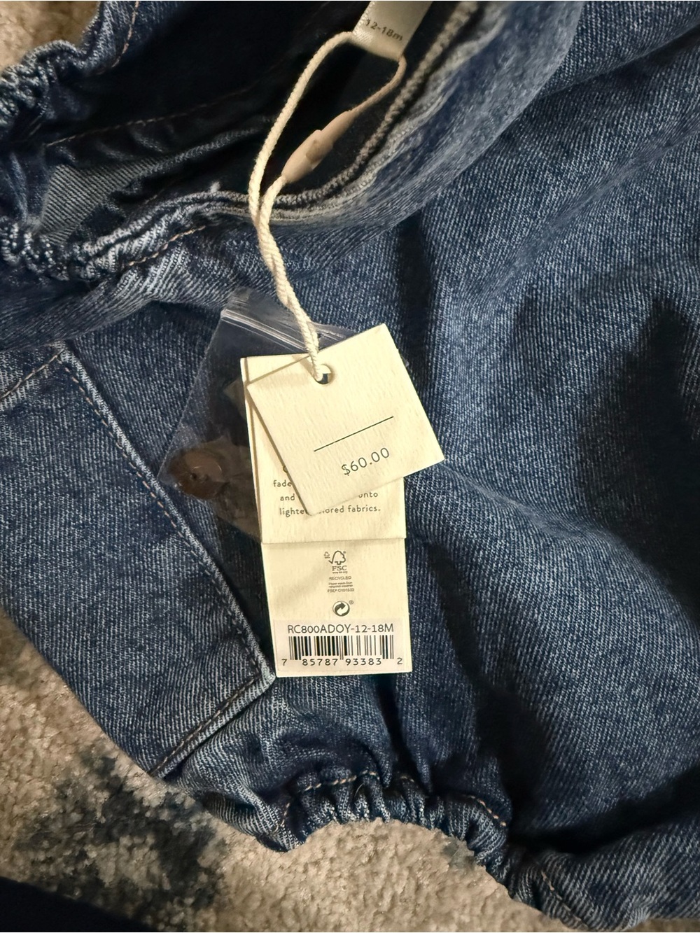 Denim Bubble Romper - NWT - Picture 4 of 4